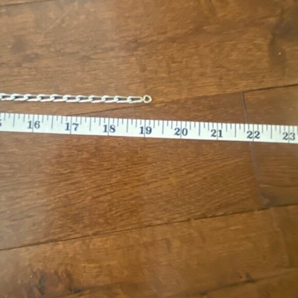 Vintage Sterling silver large link Necklace 19 Inch - Picture 8 of 10